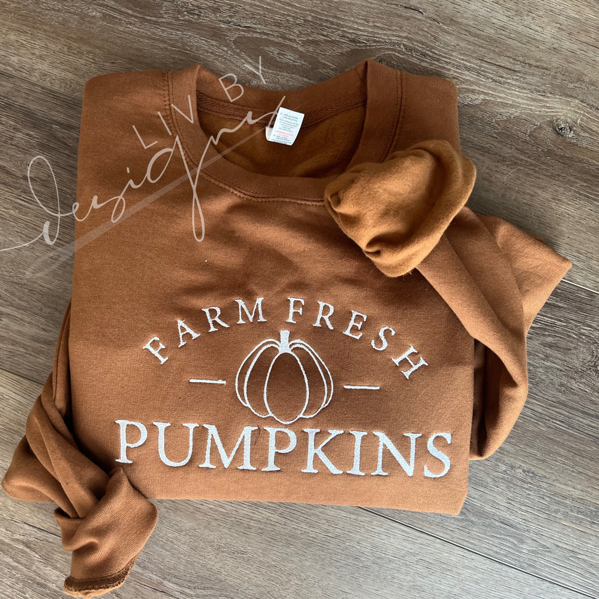 Farm Fresh Pumpkins Embroidered Crewneck