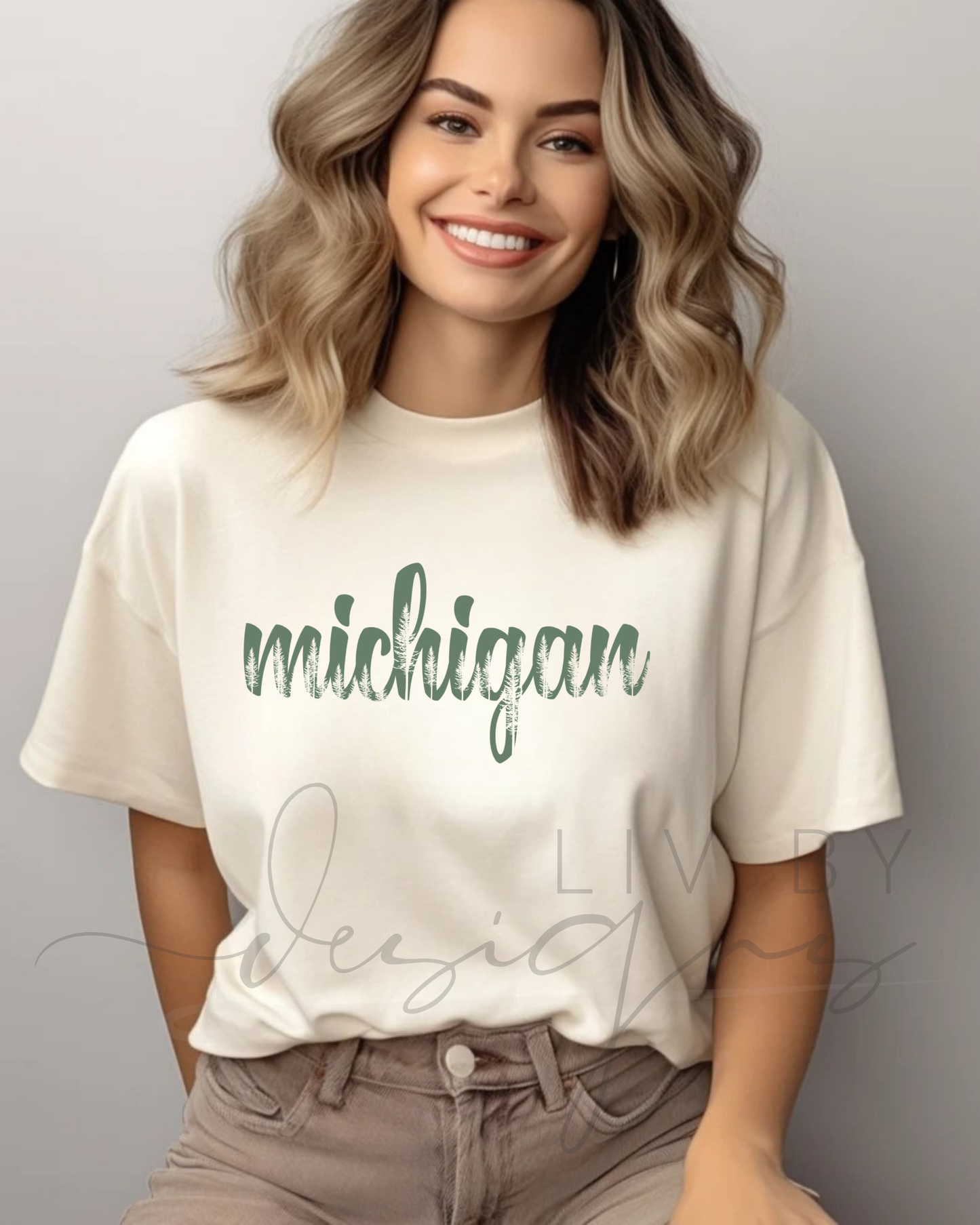 Trees in Michigan Design tshirt | I love the up north MI tshirt | Comfort Colors Michigan Design