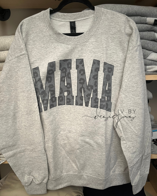 MAMA block lettering Gildan crewneck