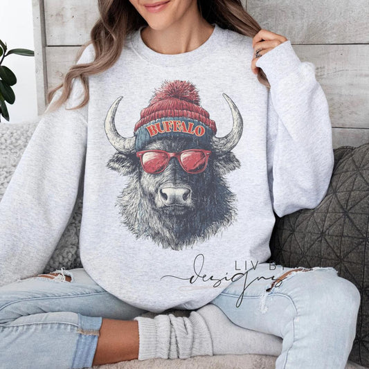 Buffalo Football Sweatshirt, Retro Buffalo Fan Gift