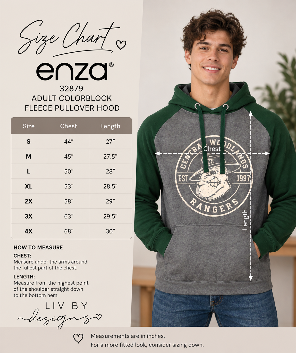 Colorblock Fleece Hoodie Central Spirit
