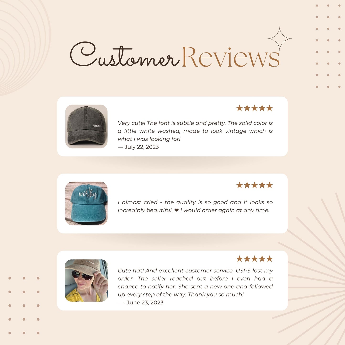 Large cursive name Baseball Cap Pigment Dyed with Leather Strap for adjustment