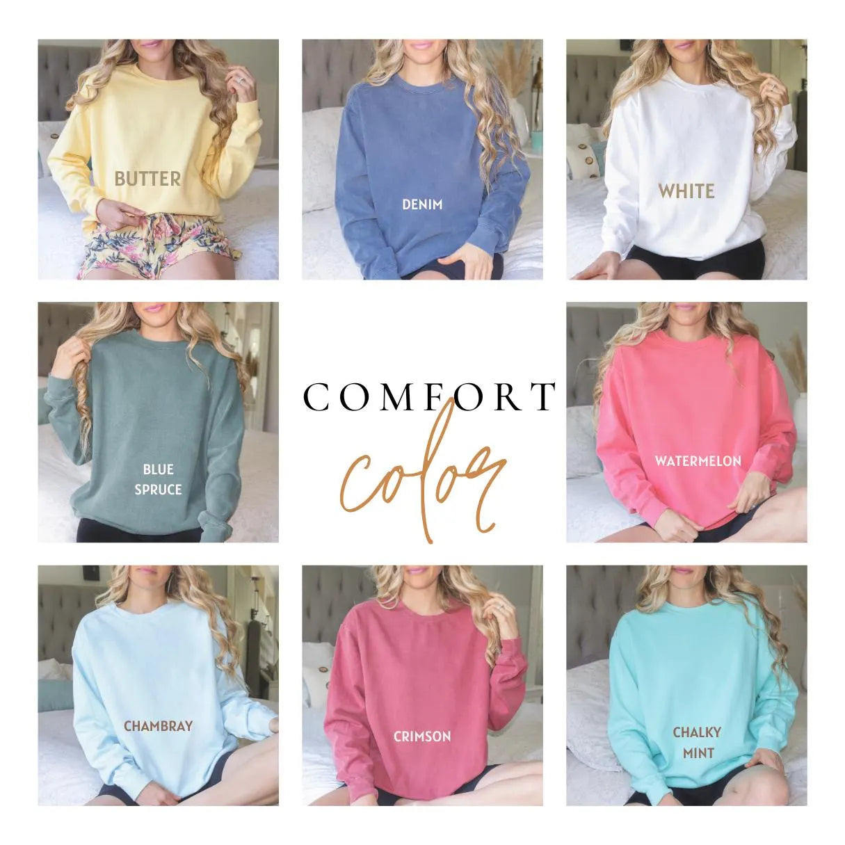 Winnie the Pooh Mama Bear - Comfort Color Crewneck with Customized sleeves | Durable DTF pullover | Mother's Day gift for her | New Mom Crew