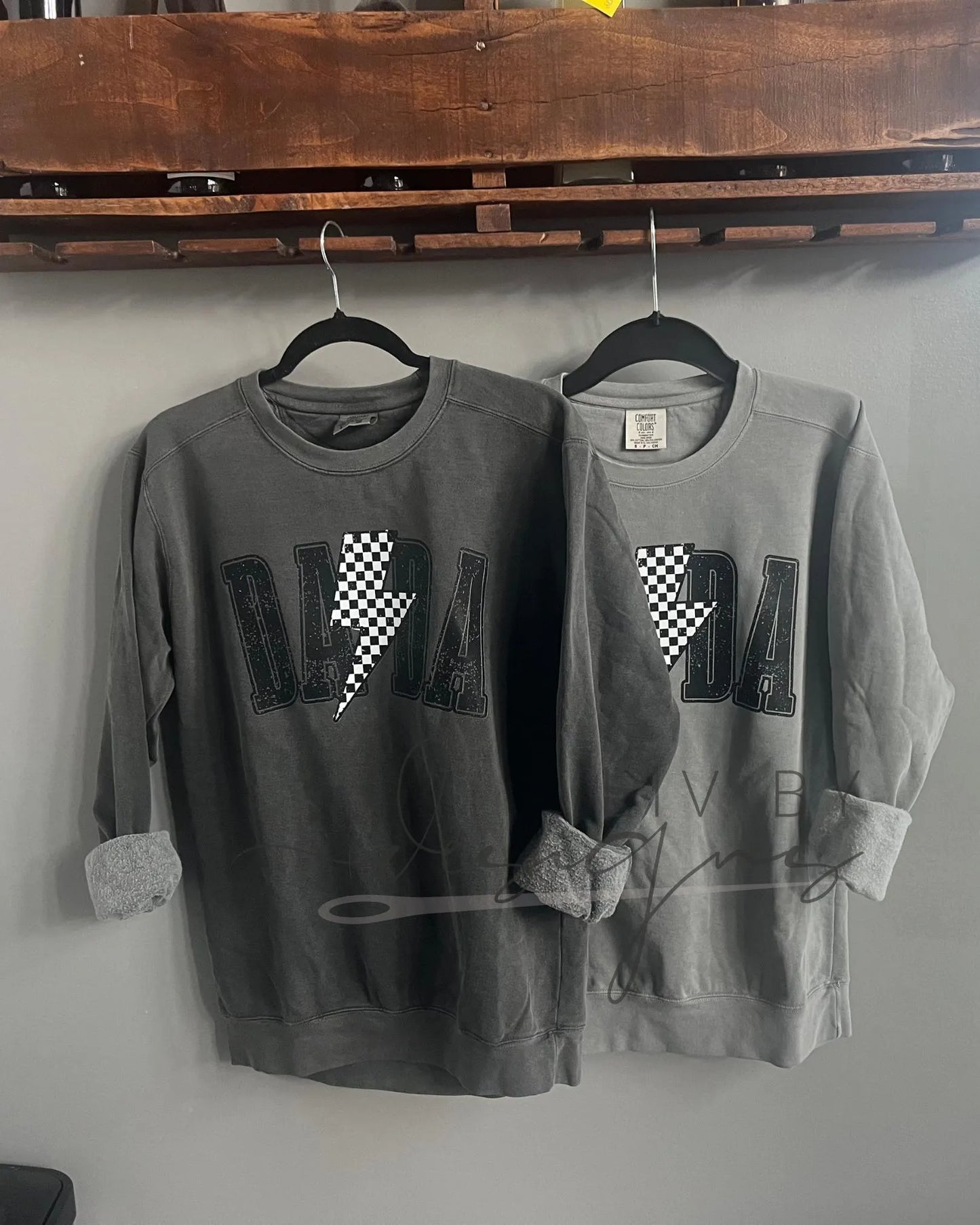 Customized retro lightening Crewneck sweater | DAD gift for Father’s Day | vintage Father’s Day pullover | Comfort Color Crewneck