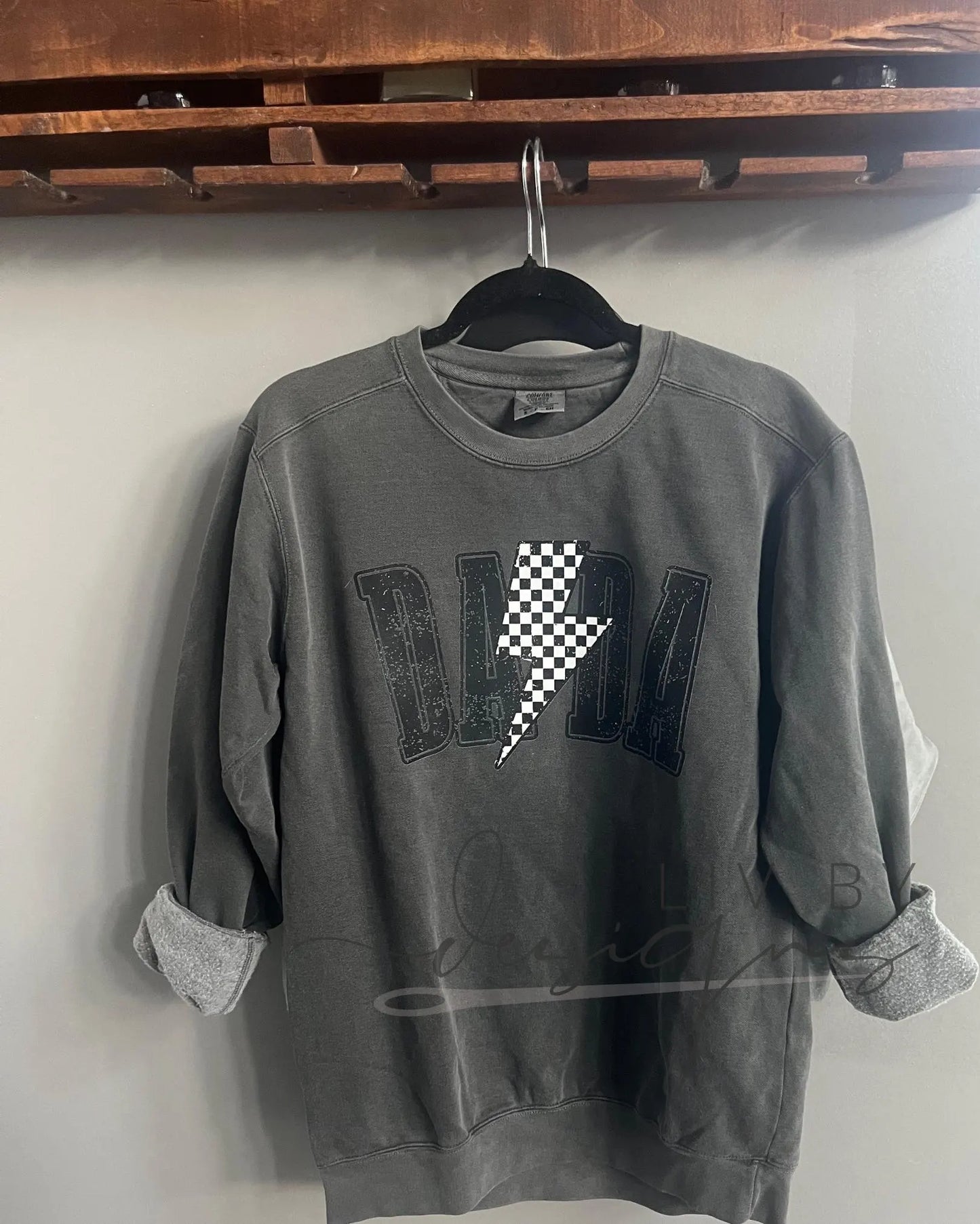 Customized retro lightening Crewneck sweater | DAD gift for Father’s Day | vintage Father’s Day pullover | Comfort Color Crewneck