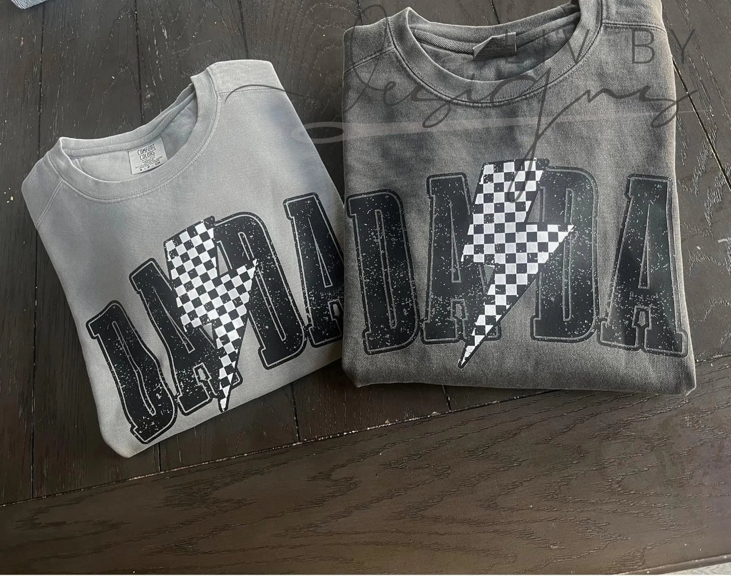 Customized retro lightening Crewneck sweater | DAD gift for Father’s Day | vintage Father’s Day pullover | Comfort Color Crewneck