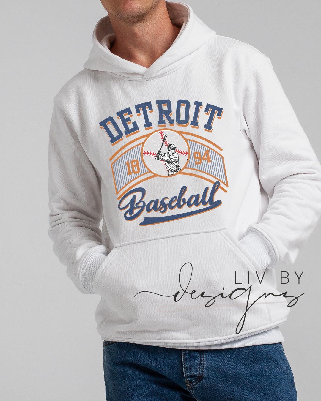Detroit Tiger-Inspired Crewneck | Vintage-Style Gildan Sweatshirt for Tiger fans | Game Day Tiger Apparel