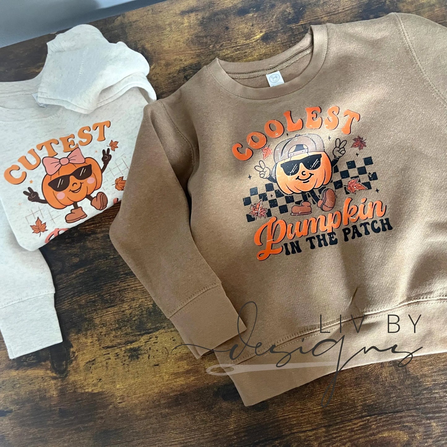 Cutest Pumpkin Toddler Crewneck | Fall Halloween Sweatshirt | Rabbit Skins DTF Shirt | Coolest Pumpkin Patch Outfit | Kids Fall Sweater