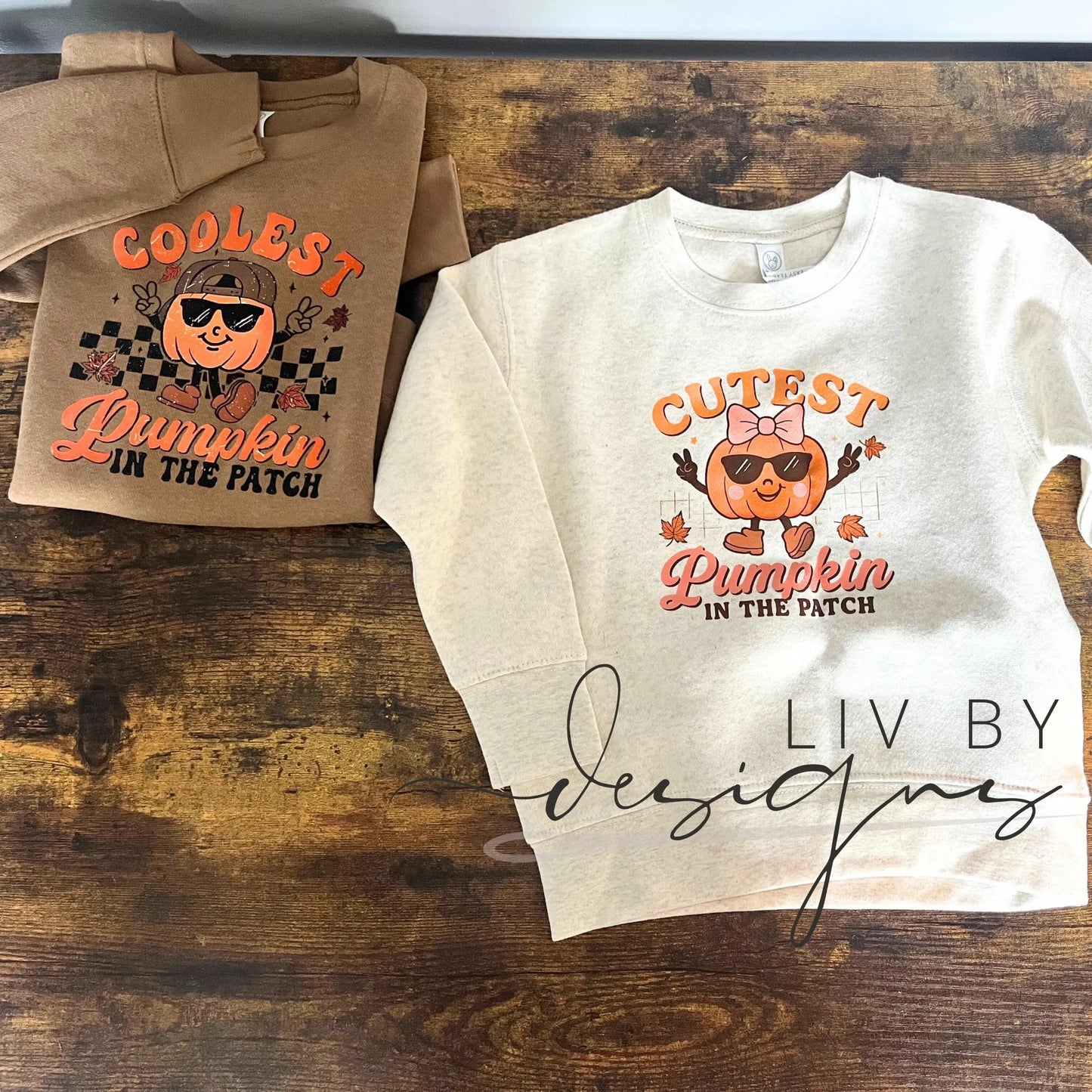 Cutest Pumpkin Toddler Crewneck | Fall Halloween Sweatshirt | Rabbit Skins DTF Shirt | Coolest Pumpkin Patch Outfit | Kids Fall Sweater