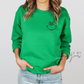 Grinch Face Embroidered Grinch Face Gildan Crewneck – Inspired by How the Grinch Stole Christmas