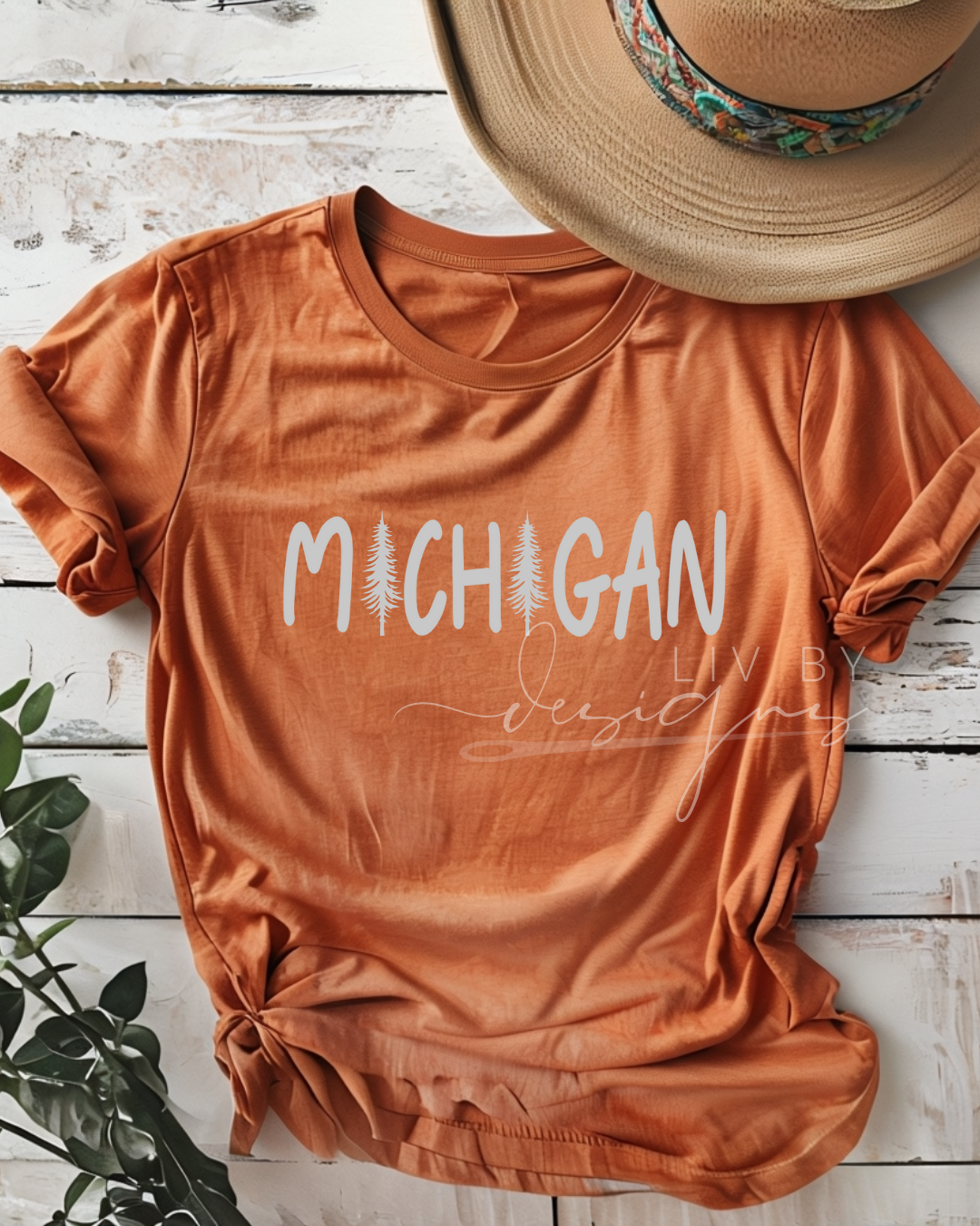 Michigan with Tall Trees Design tshirt | I love the up north MI tshirt | Comfort Colors Michigan Design