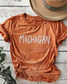 Michigan with Tall Trees Design tshirt | I love the up north MI tshirt | Comfort Colors Michigan Design