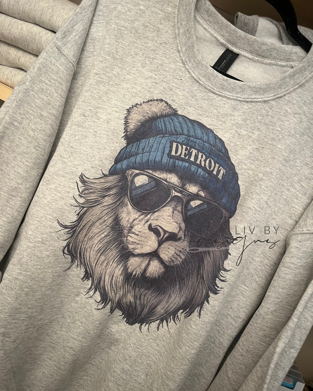 Lions Football Beanie Crewneck