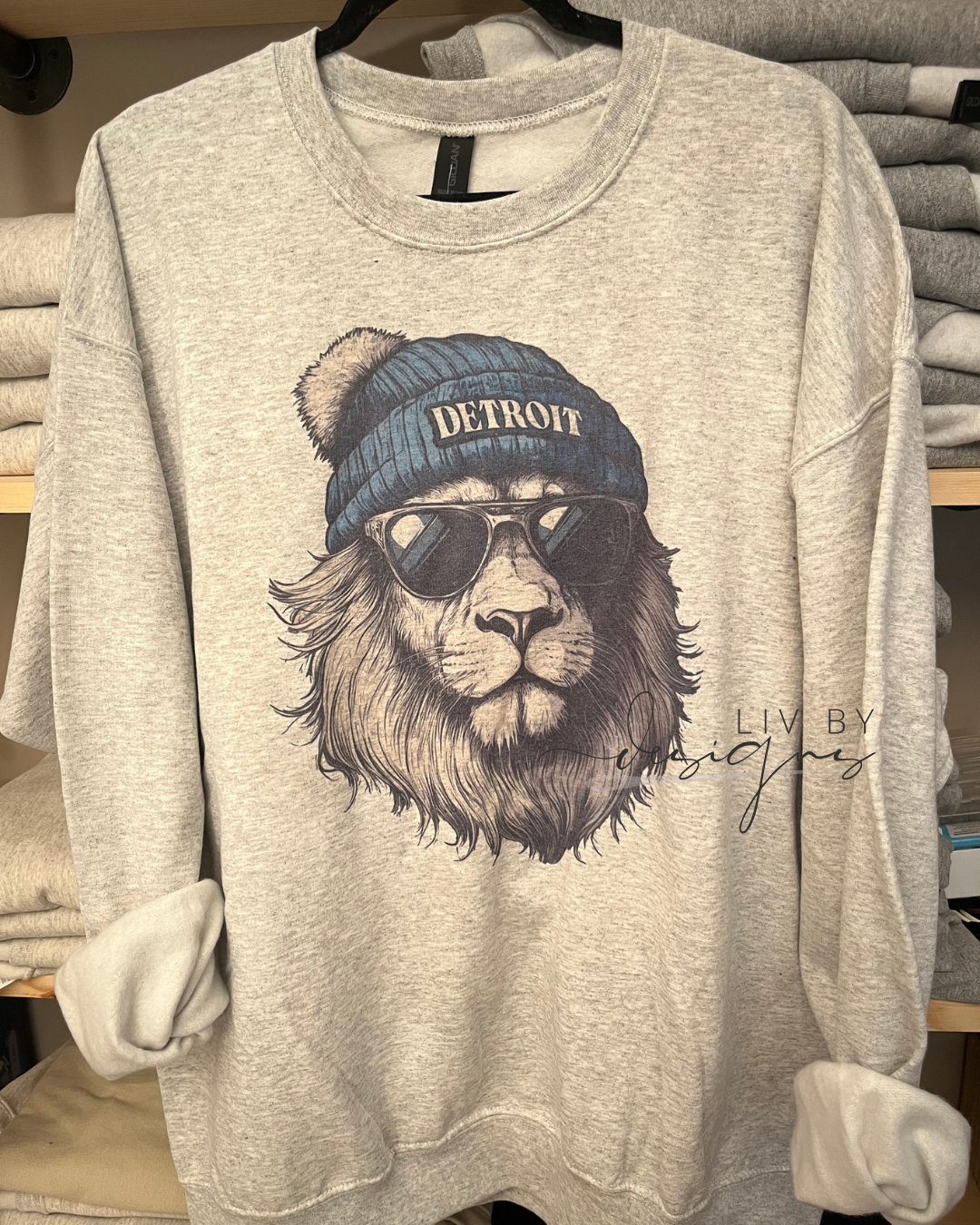 Lions Football Beanie Crewneck