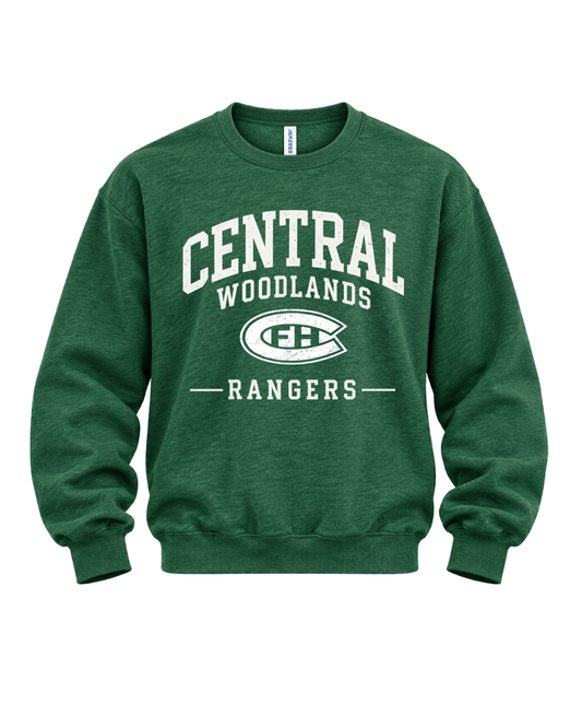 Block Letter Central Woodlands Rangers Crewneck / Hoodie