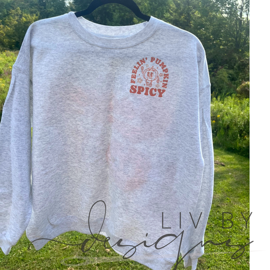 'Tis the Pumpkin Season Crewneck  | Cozy Dye Sublimated Autumn Sweater