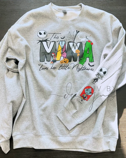 This Mama Loves Her Monsters Crewneck l This Mama Loves Her Monsters Shirt l Nightmare Before Christmas Crewneck l Nightmare Before Xmas
