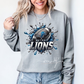 Splatter Detroit Football Crewneck Sweatshirt | Sunday Football, Detroit Style | Game Day Pullover | Detroit Football Fan Gift