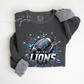 Splatter Detroit Football Crewneck Sweatshirt | Sunday Football, Detroit Style | Game Day Pullover | Detroit Football Fan Gift