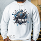 Splatter Detroit Football Crewneck Sweatshirt | Sunday Football, Detroit Style | Game Day Pullover | Detroit Football Fan Gift