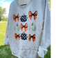 Polka-Dot Pumpkins & Bows Jerzees Crewneck