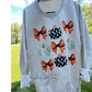 Polka-Dot Pumpkins & Bows Jerzees Crewneck