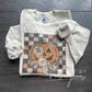 Floral Pumpkin Fall Crewneck | Gildan Heavyweight Sweatshirt | Sublimated Autumn Shirt | Cozy Fall Casual Wear | Daisy Jack O’Lantern