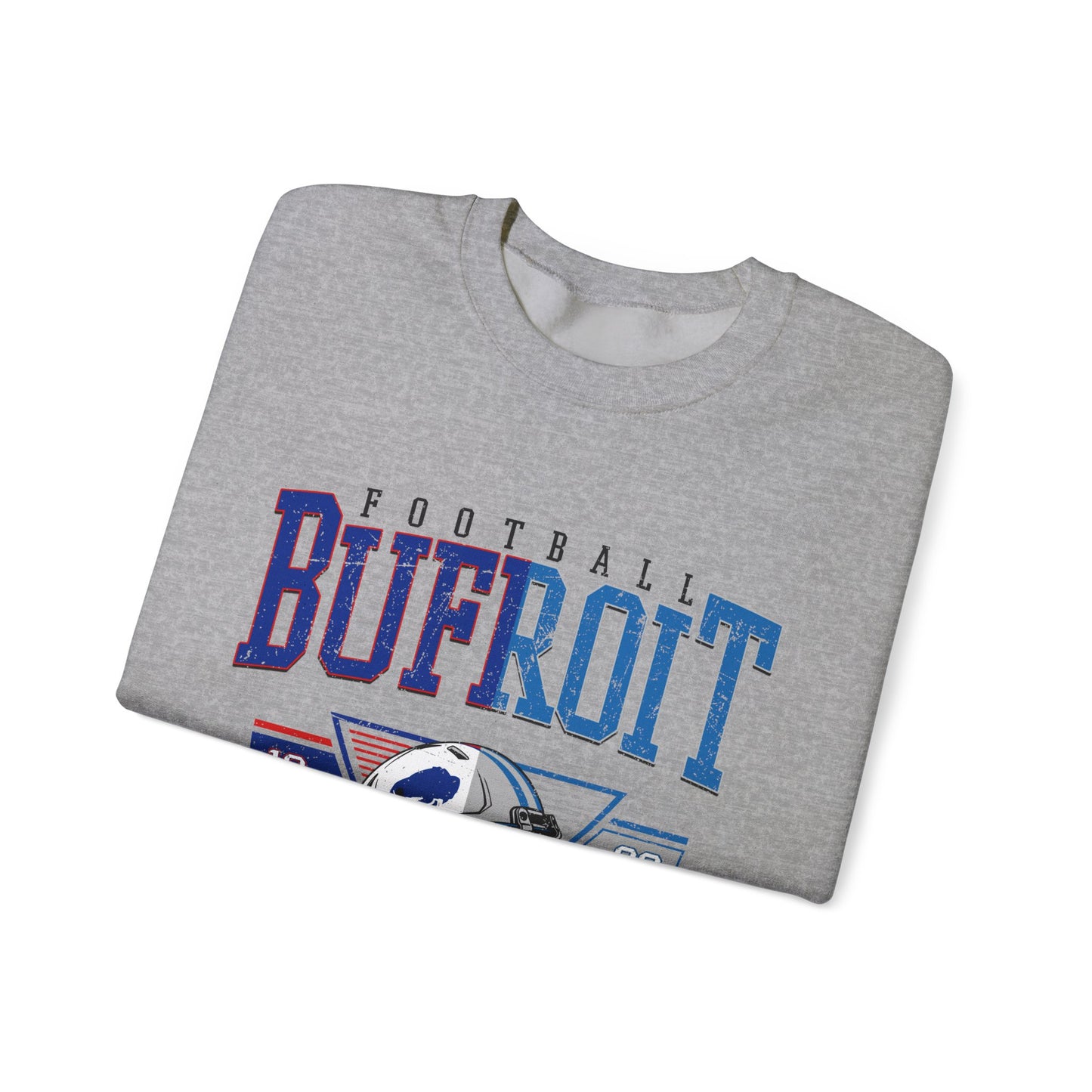 Football 'Bufroit' Crewneck Sweatshirt – Vintage Helmet College-Style Pullover