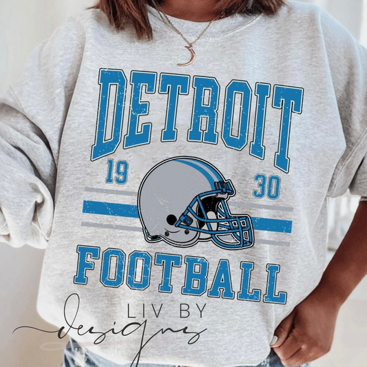 Detroit Football Crewneck Sweatshirt | Sunday Football, Detroit Style | Game Day Pullover | Detroit Football Fan Gift