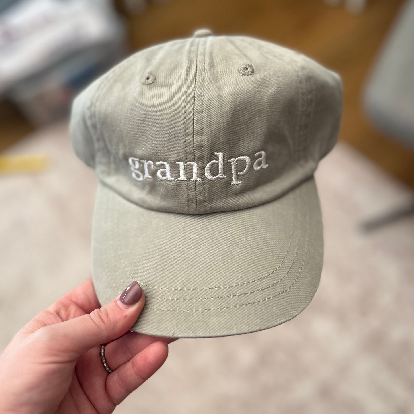 Embroidered Grandpa Adjustable Strap Baseball Cap