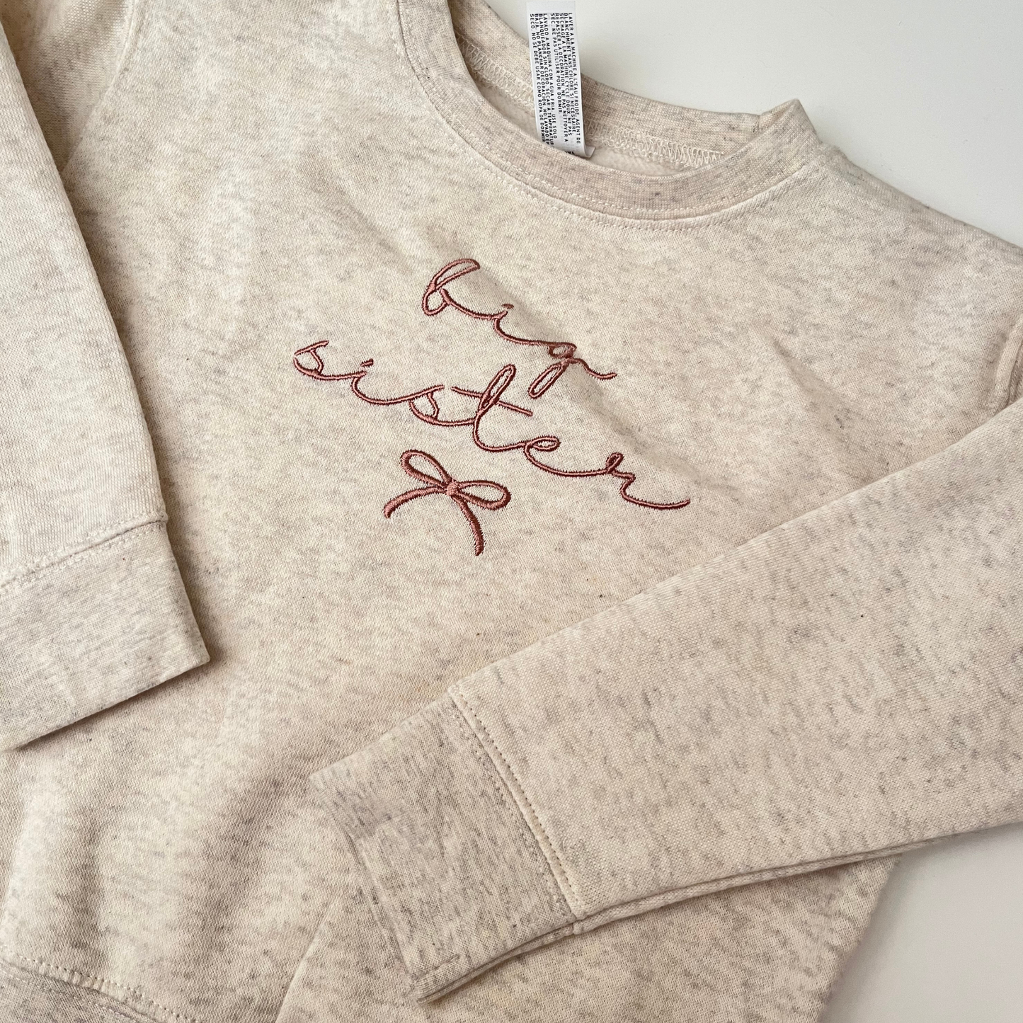Big Sister Toddler Embroidered Crewneck