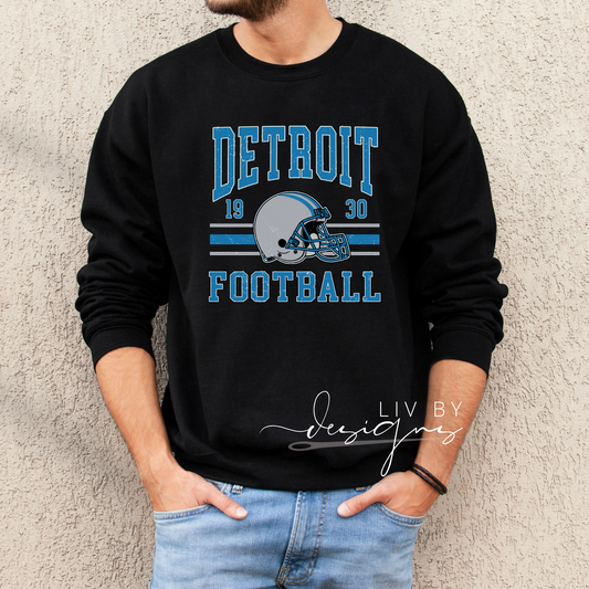 Detroit Football Crewneck Sweatshirt | Sunday Football, Detroit Style | Game Day Pullover | Detroit Football Fan Gift