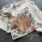 Fall Pumpkin and Bow Crewneck | Gildan Heavyweight Sweatshirt | Sublimated Autumn Shirt | Cozy Fall Casual Wear | Pumpkin Bow Floral Sweater
