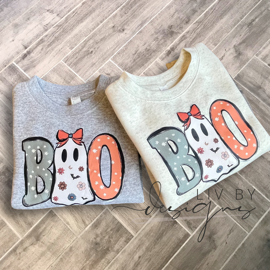 BOO Halloween Crewneck for Toddlers and kids | Family Matching Cute Halloween Crews | Family Fall Attire that matches