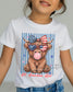 All American Girl Highland Cow Kids Shirt | Patriotic Fourth of July Toddler Tee | Cute Americana Cow Shirt __etsy:8112654930