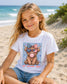 All American Girl Highland Cow Kids Shirt | Patriotic Fourth of July Toddler Tee | Cute Americana Cow Shirt __etsy:8112655126