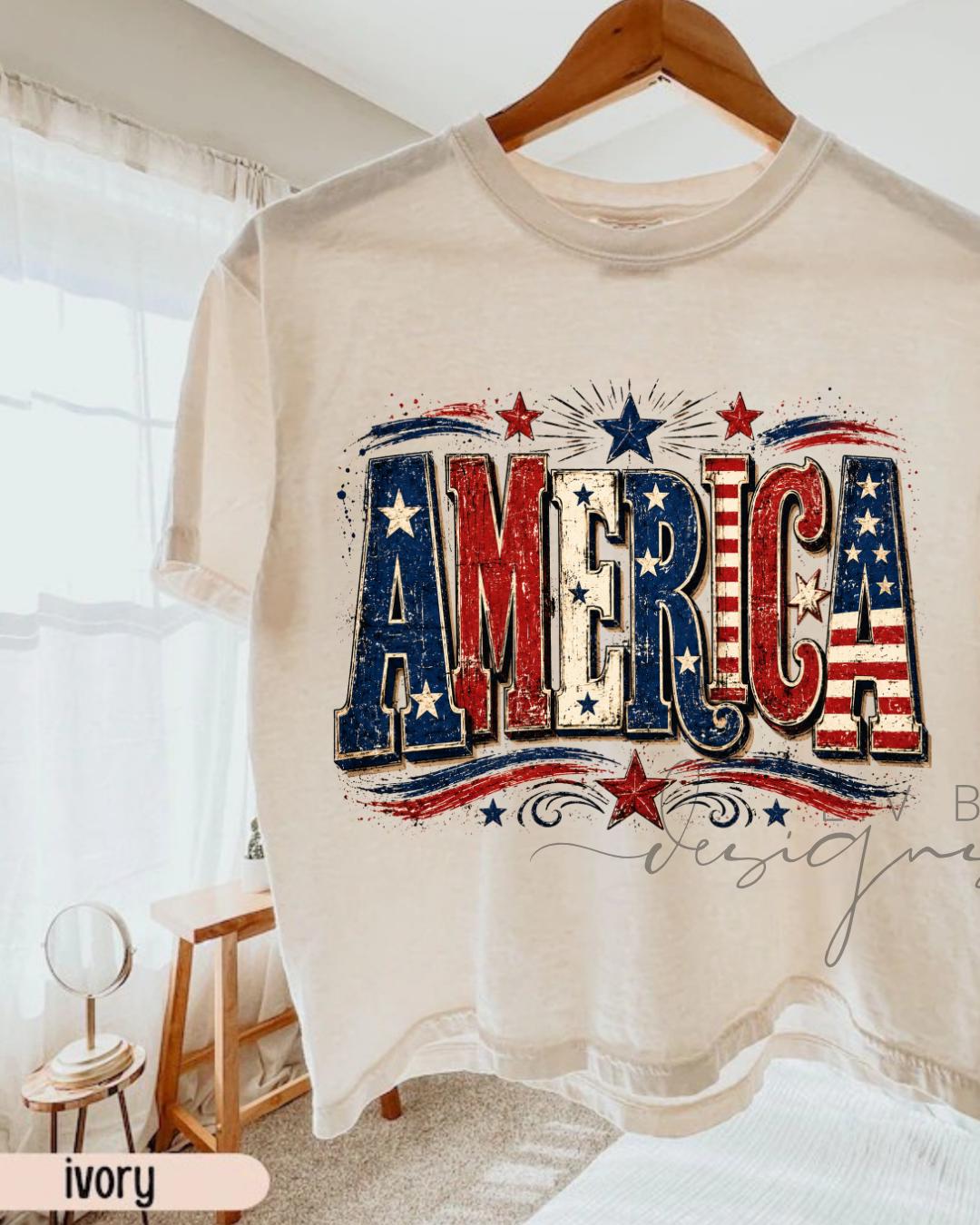America Comfort Colors Crop Top | Patriotic Cropped Tee | USA Graphic Tee __etsy:8165289807