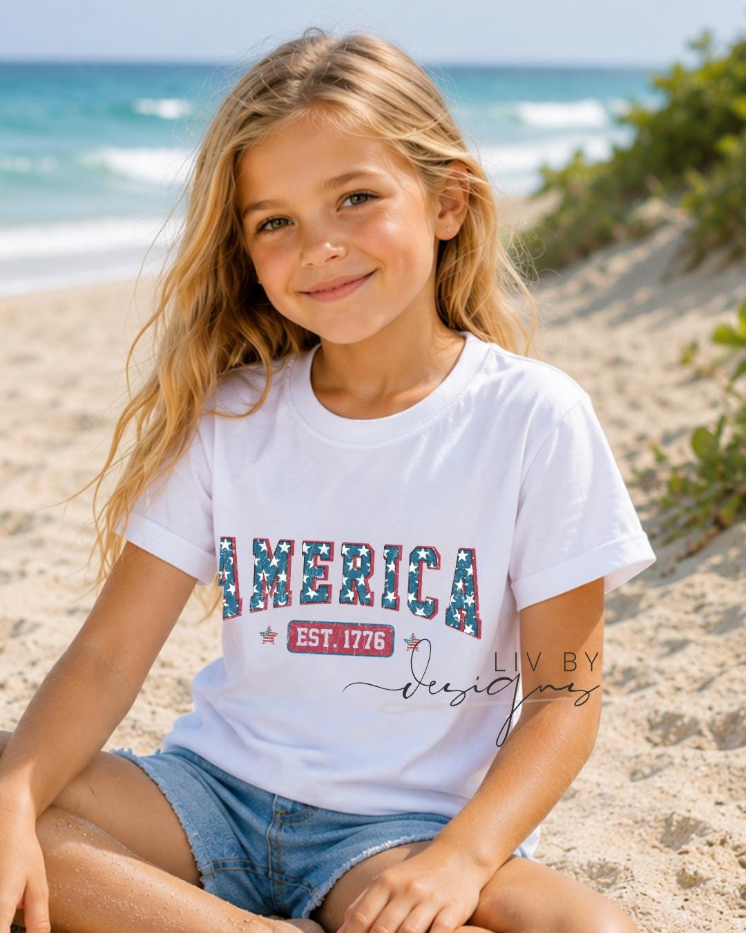 America Est. 1776 Kids Shirt | Patriotic Toddler Tee | Fourth of July Kids Graphic Tee __etsy:8160494547