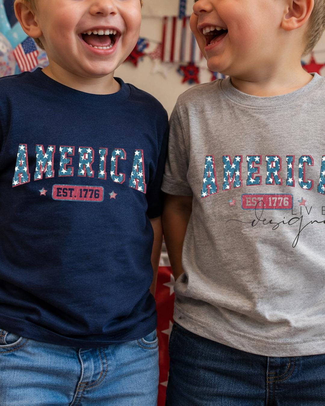 America Est. 1776 Kids Shirt | Patriotic Toddler Tee | Fourth of July Kids Graphic Tee __etsy:8112585248