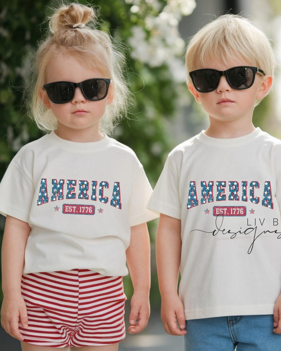 America Est. 1776 Kids Shirt | Patriotic Toddler Tee | Fourth of July Kids Graphic Tee __etsy:8160494557