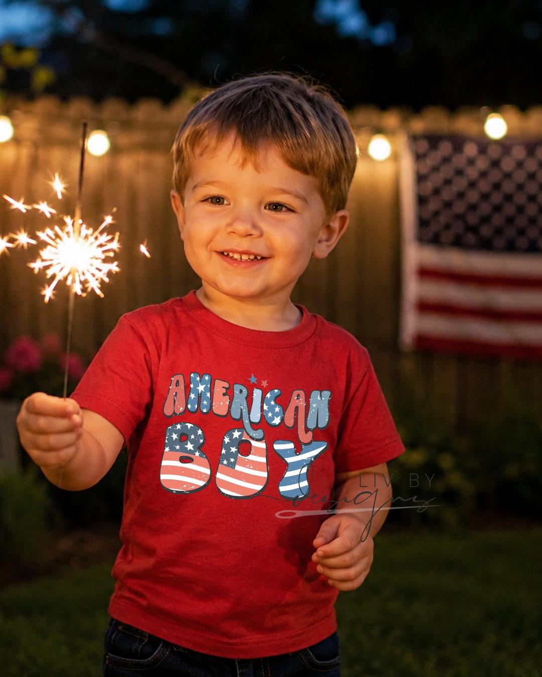 American Boy Patriotic Toddler Shirt | 4th of July Kids Tee | Red White & Blue Summer Shirt __etsy:8112570390