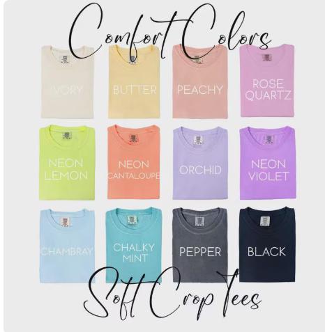 BEACHIN Comfort Colors Crop Top __etsy:8042907444