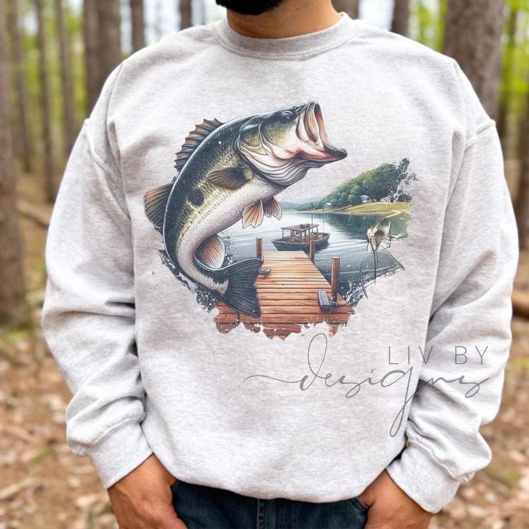 Bass Fishing Sweatshirt | Lake Life Fisherman Pullover
