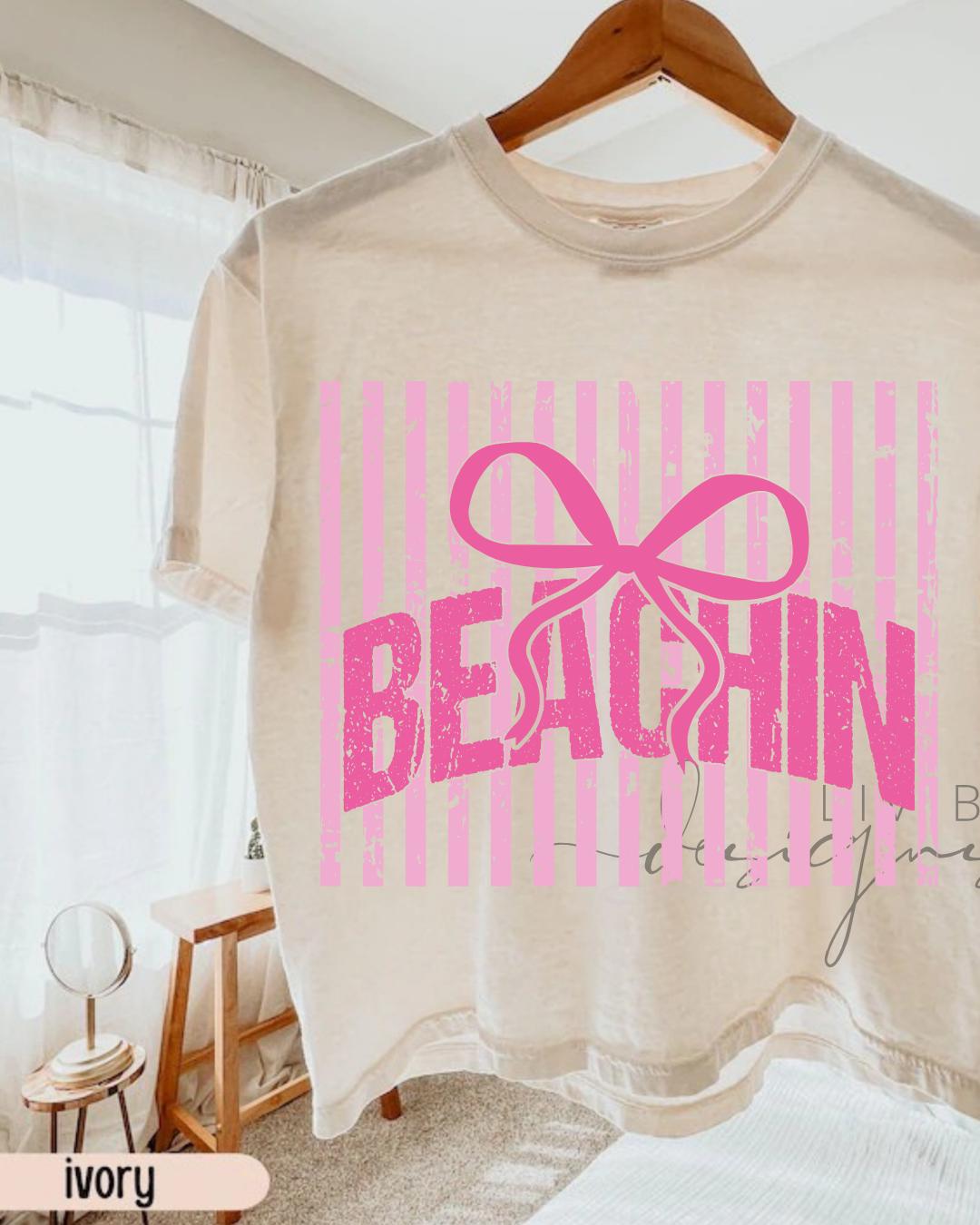 Beach Bow Graphic Crop Top | Comfort Colors __etsy:8090843359