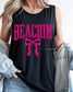 Beachin Bow Muscle Tank | Hot Pink Beach Tank Top | Cute Summer Beach Shirt | Coastal Vacation Tank | Trendy Girly Beach Outfit __etsy:8045705344
