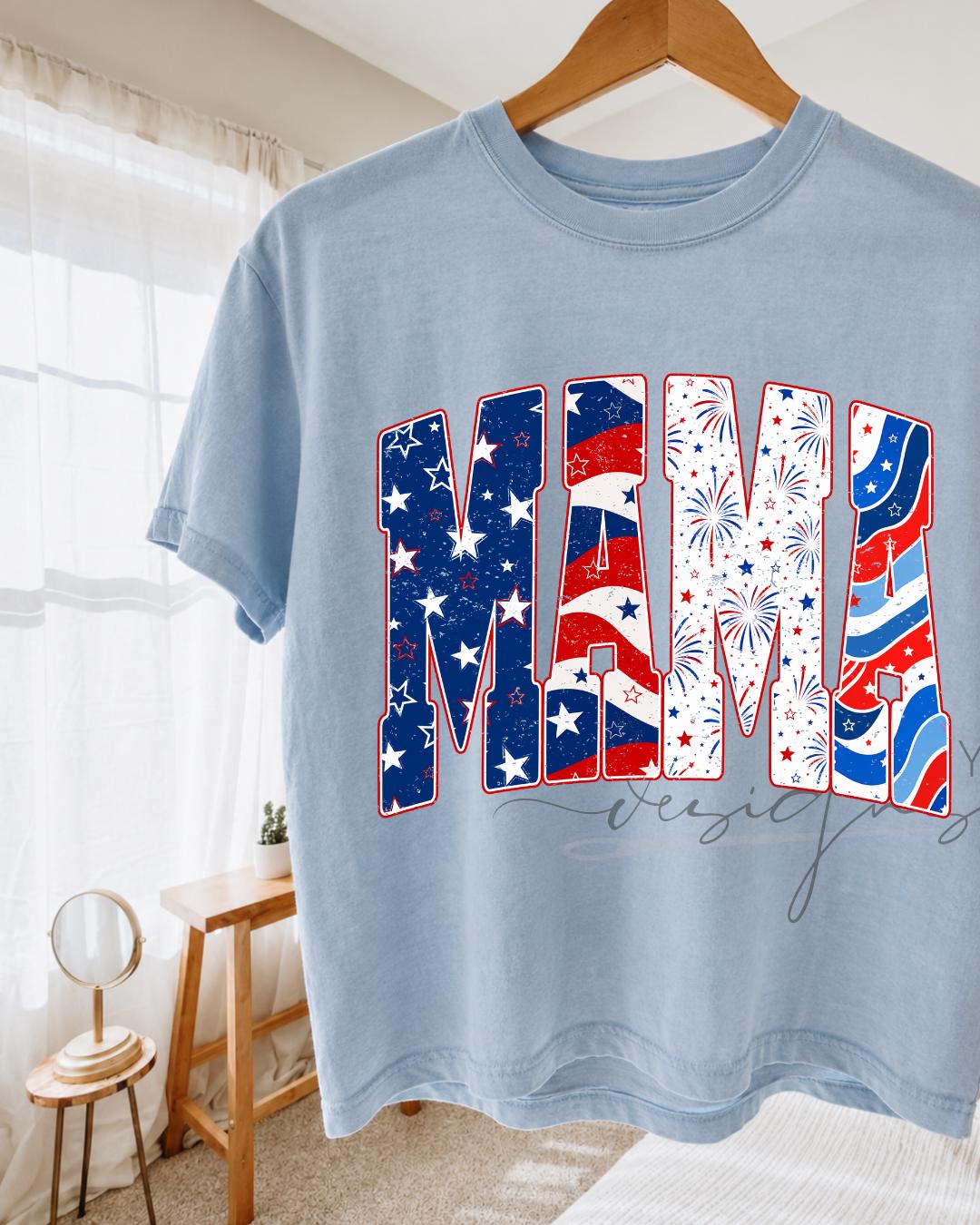 Big and Bold Mama Fourth of July USA Graphic Crop Top | Comfort Colors Patriotic 250th Anniversary Cropped T-shirt for the 4th of July __etsy:8105625272