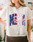 Big and Bold Mama Fourth of July USA Graphic Crop Top | Comfort Colors Patriotic 250th Anniversary Cropped T-shirt for the 4th of July __etsy:8105625270
