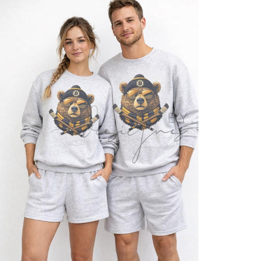 Boston Bruins Spirit Animal Crewneck Sweater, Hockey Fan Game Day Apparel