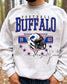 Buffalo Football Helmet Sweatshirt | Gildan Unisex Vintage Style