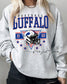 Buffalo Football Helmet Sweatshirt | Gildan Unisex Vintage Style